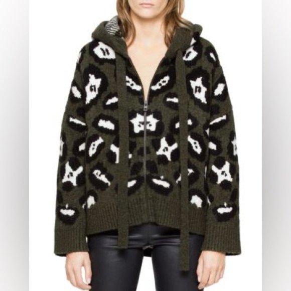 ZADIG & VOLTAIRE Lennox Zip Up Sweater Alpaca Blend Size Medium/Large - Picture 1 of 7